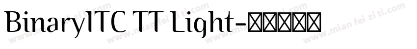 BinaryITC TT Light字体转换